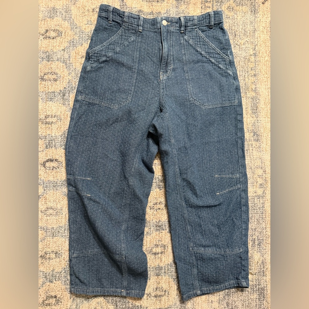 FREE PEOPLE We The Free Midnight Voyage Dropped Boyfriend Jeans Size Medium